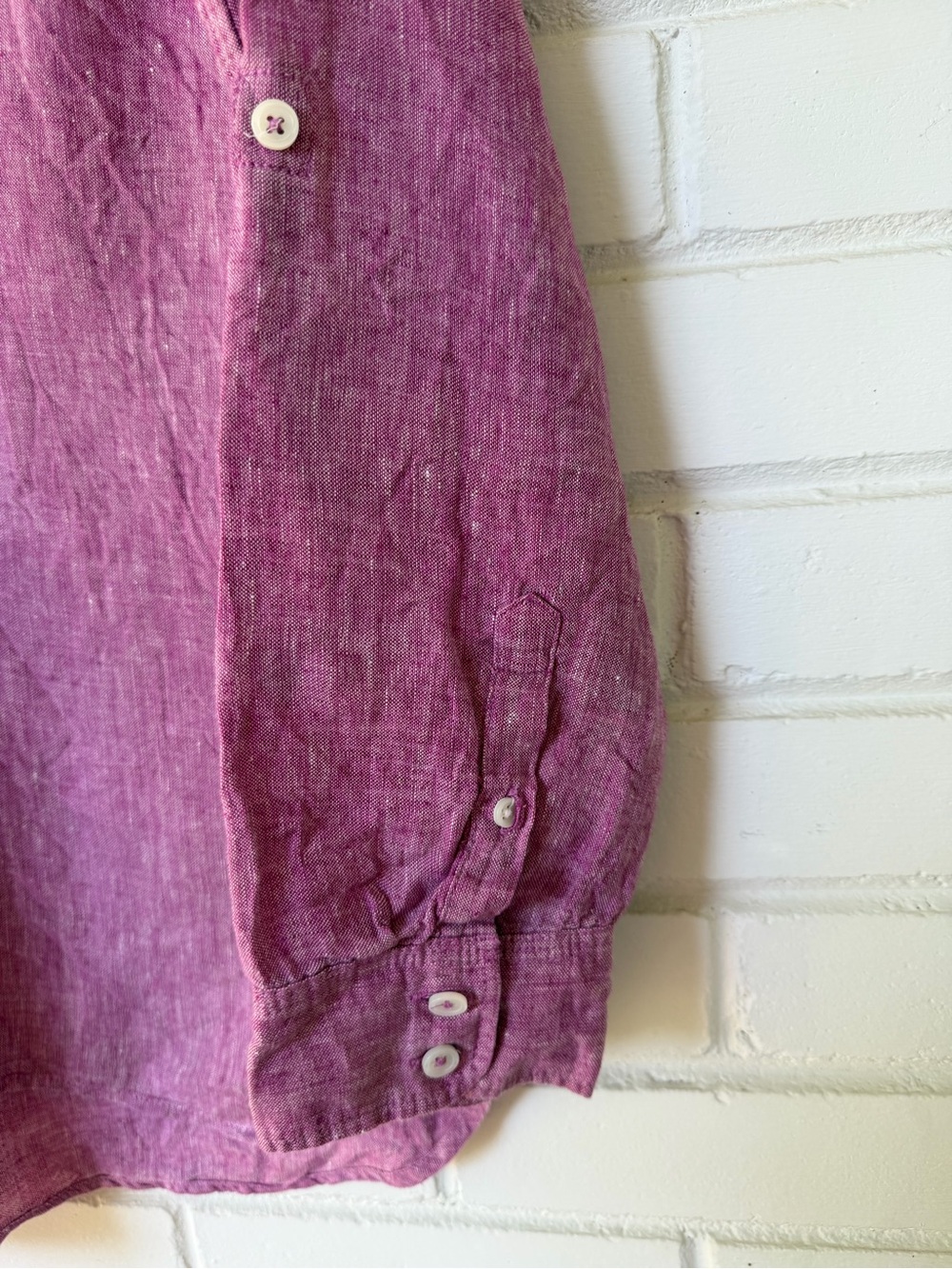 Talbots 100% Linen Pintuck Popover Tunic Blouse - Picture 6 of 9